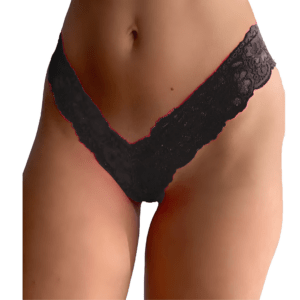 Tanga less sexy Petit lenceria erotica Negro