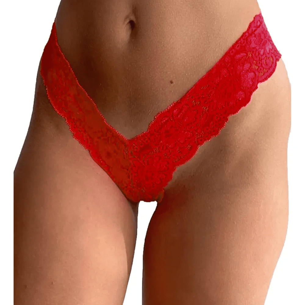 Tanga less sexy Petit lenceria erotica Rojo