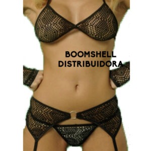 Conjunto Oriana Triangulito y Colaless de red NEGRO