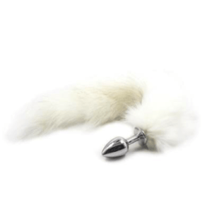 Plug anal Silver Colita Foxy Talle S Blanca